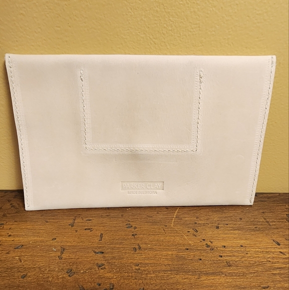 IVORY PARKER Clay Abeba Leather Envelope Clutch Made in Ethiopia - Picture 4 of 5